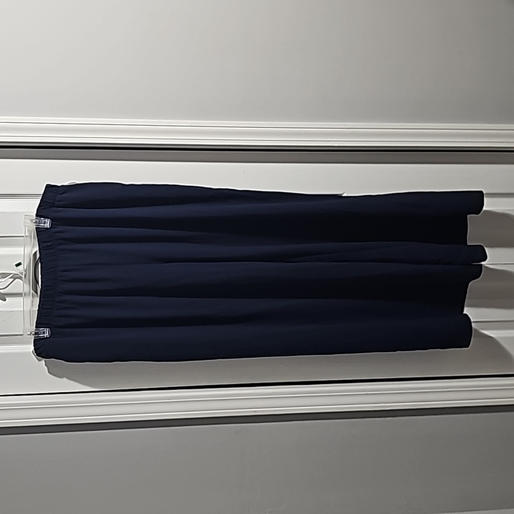 Elastic waist wide leg pant